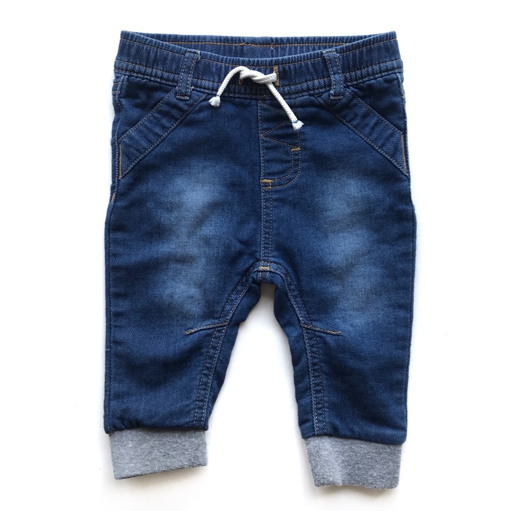 Cat & Jack Baby Boys Denim Skinny Joggers Sz 3-6 M
